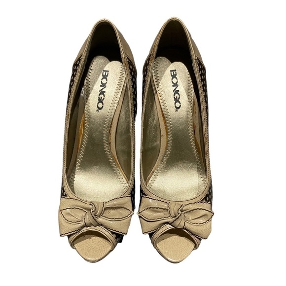 BONGO - Women’s Pin Up Style Peep Toe Pump Heels - Tiffany - Picture 2 of 8